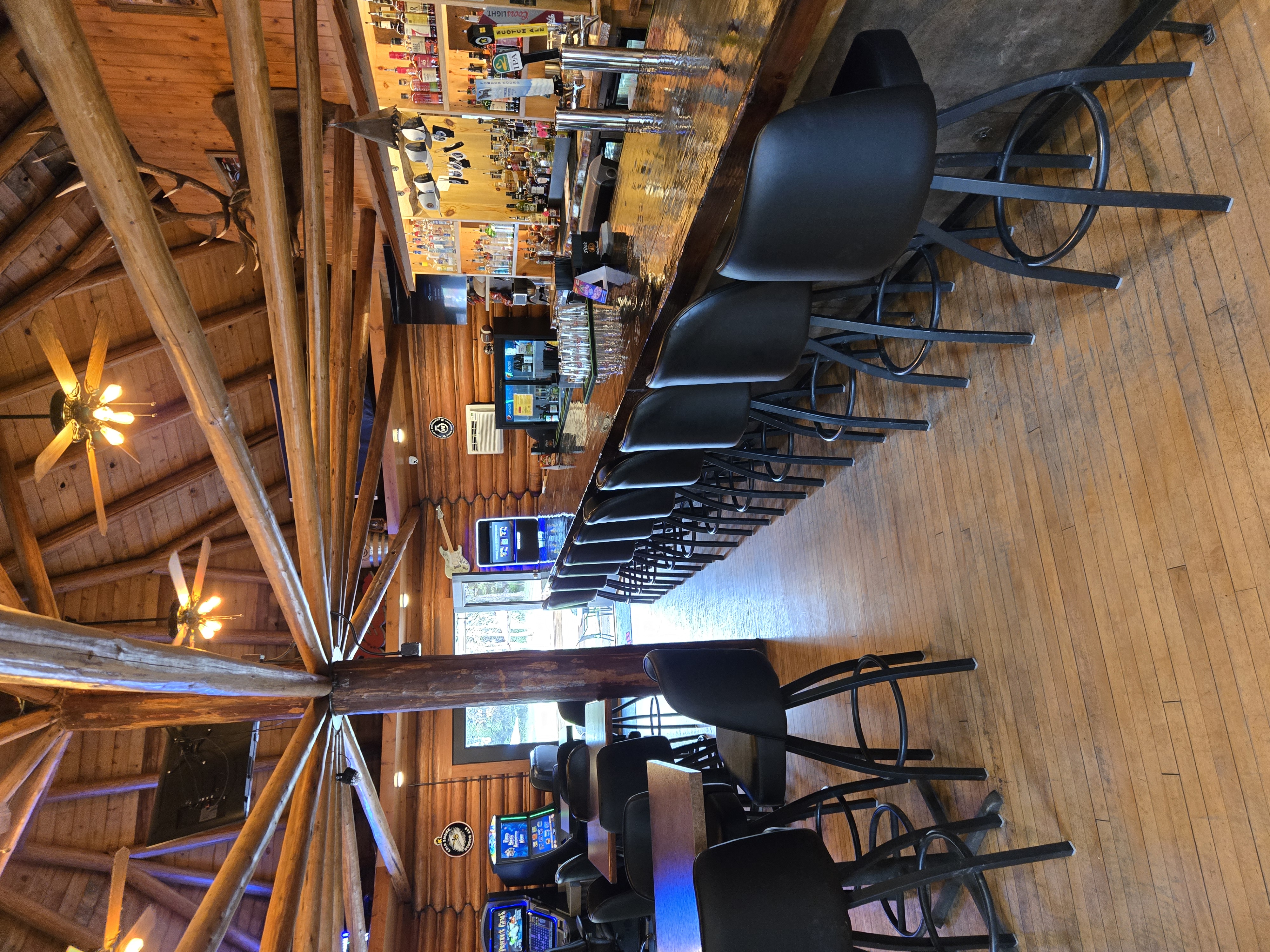 Bar and lounge at Basecamp in Seeley Lake Montana