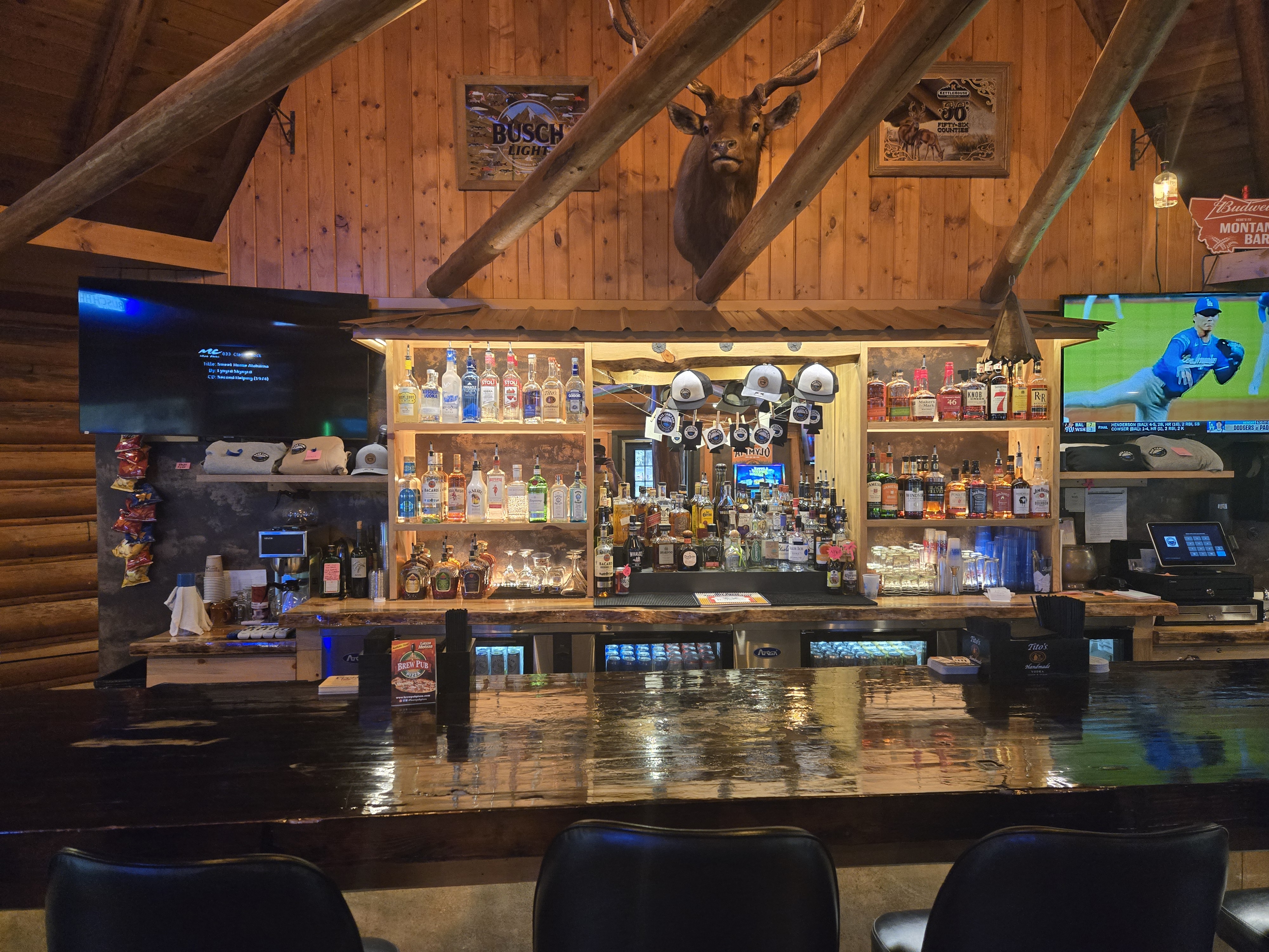 Inside Basecamp Bar and Lounge in Seeley Lake Montana
