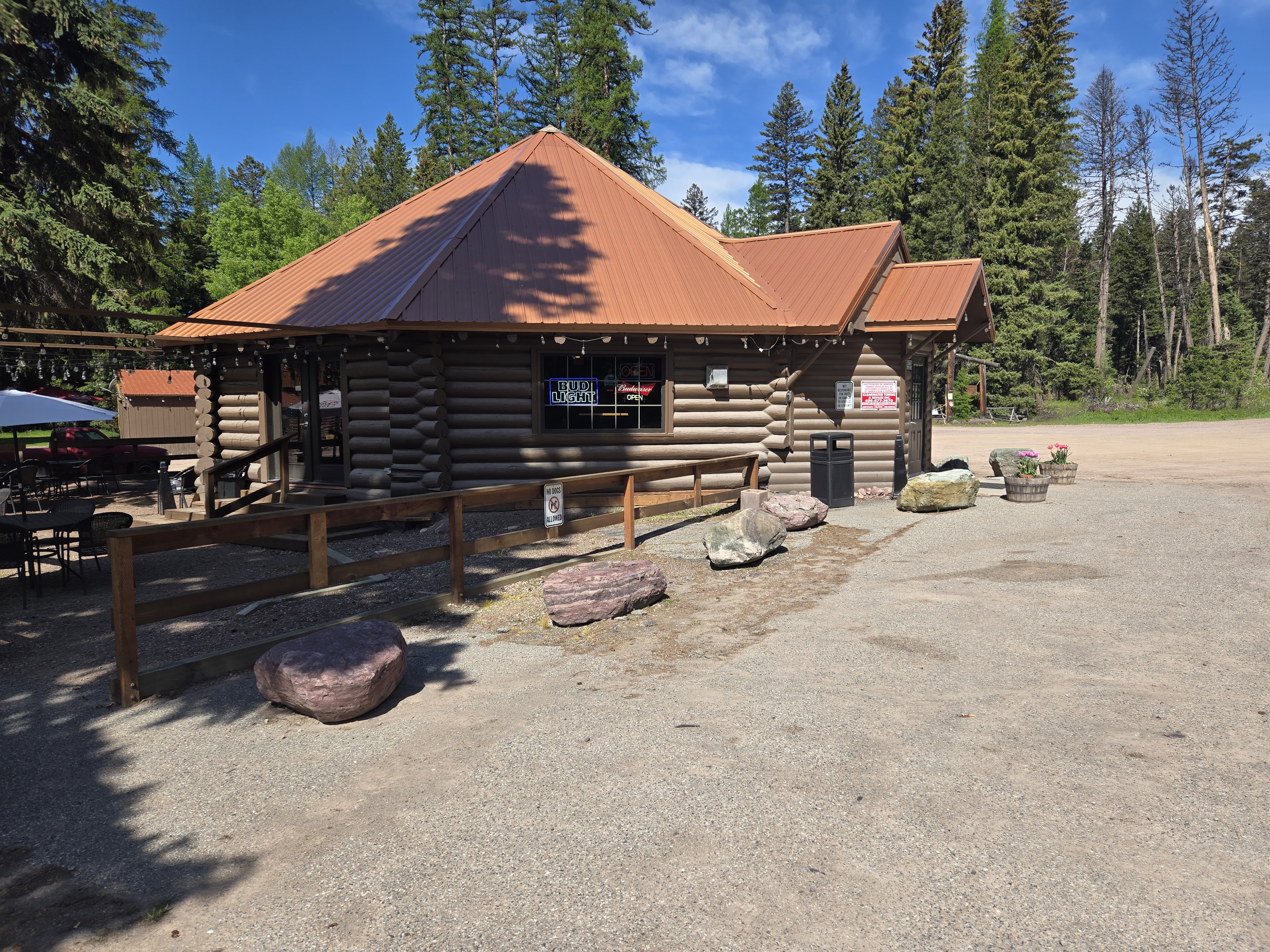 Front entrance of Basecamp in Seeley Lake Montana