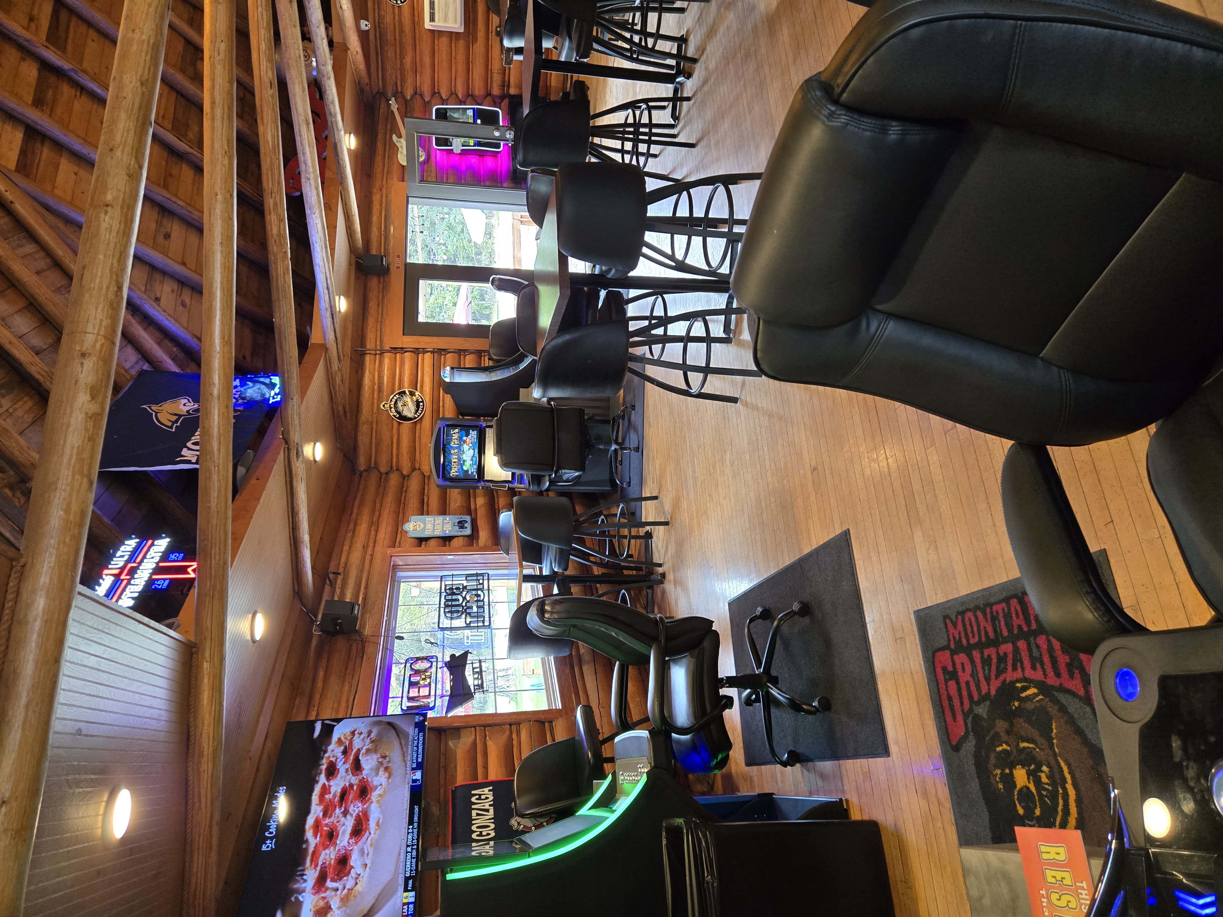 Casino gaming area at basecamp in Seeley Lake Montana